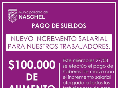 Municipalidad de Naschel otorga un nuevo aumento de sueldo en medio de desafíos financieros